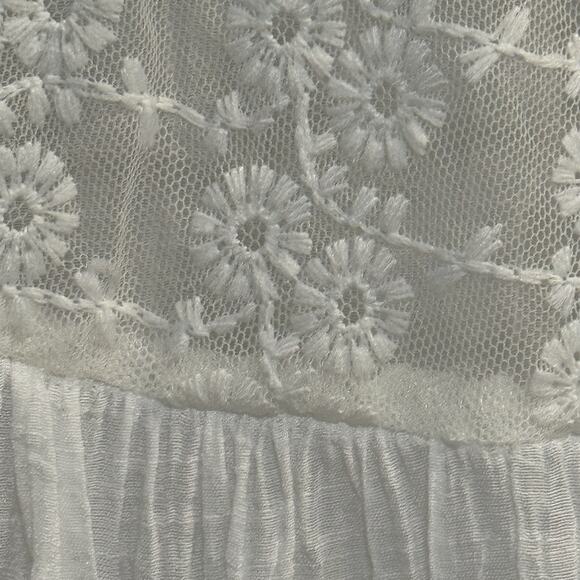 Carolyn Taylor Woman 3X Blouse Cotton Blend 3/4 Sl Crochet Crepe Ivory Summer‎ - Picture 4 of 10